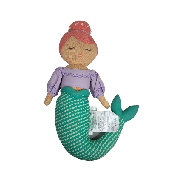 Pillowfort Mermaid Plush Knit Doll Soft Stuffed Toy Pillow 16" - Picture 1 of 7